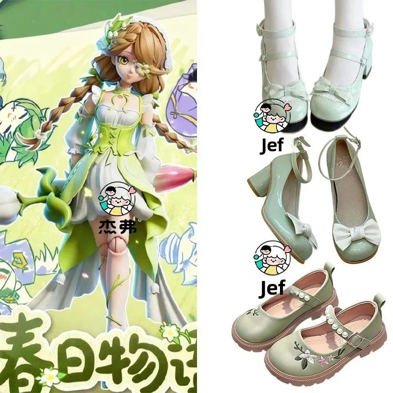 heather-spring-story-cos-shoes-increase-height-lolita-style-gaming-cartoon-nurse-uniform-universal-accessory-cosplay-pumps