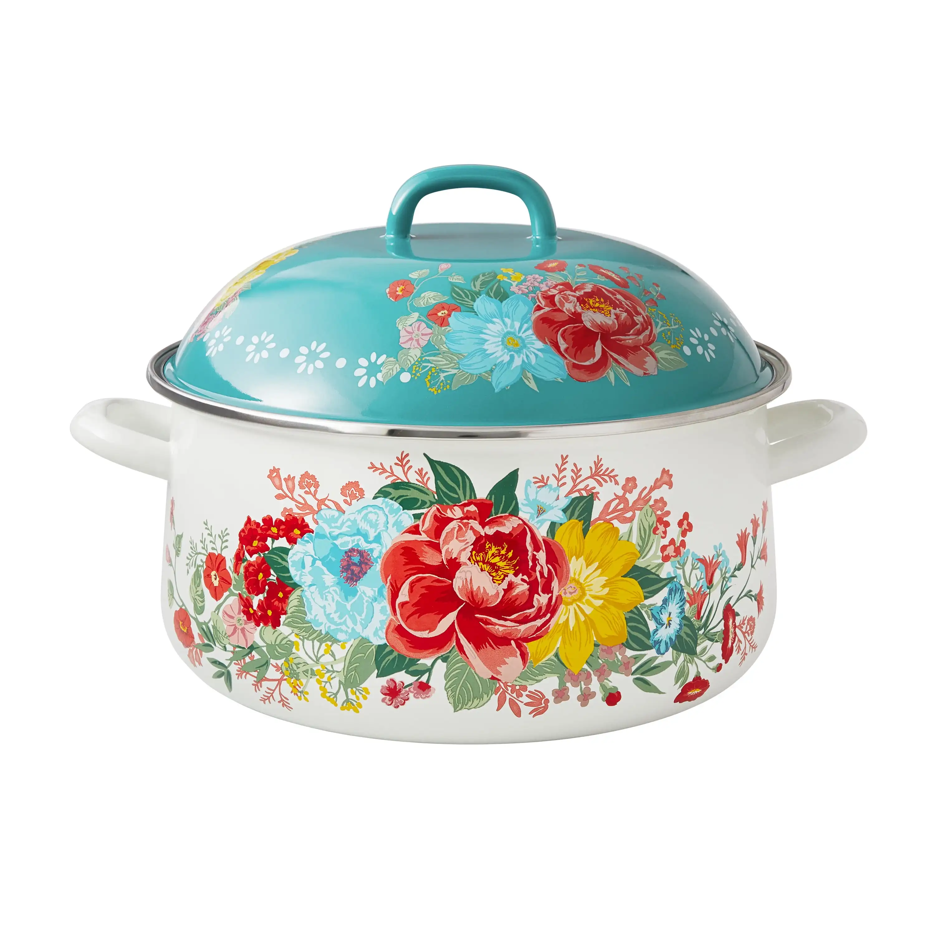 

Fancy Flourish Enamel on Steel 6.4-Quart Dutch Oven