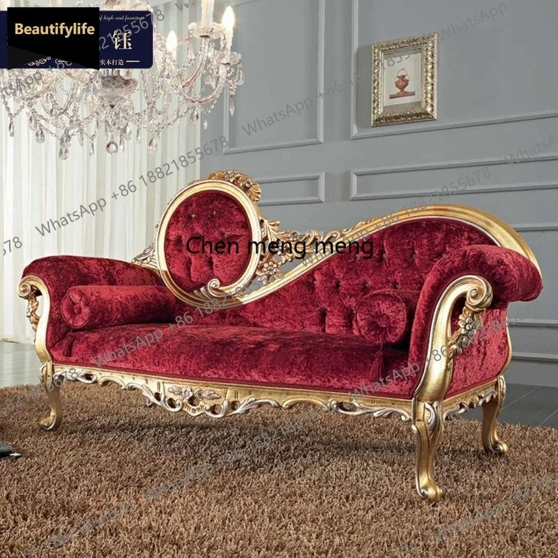 

M183 Элитный французский роскошный шезлонг в неоклассическом стиле, одноместное кресло-шезлонг класса люкс