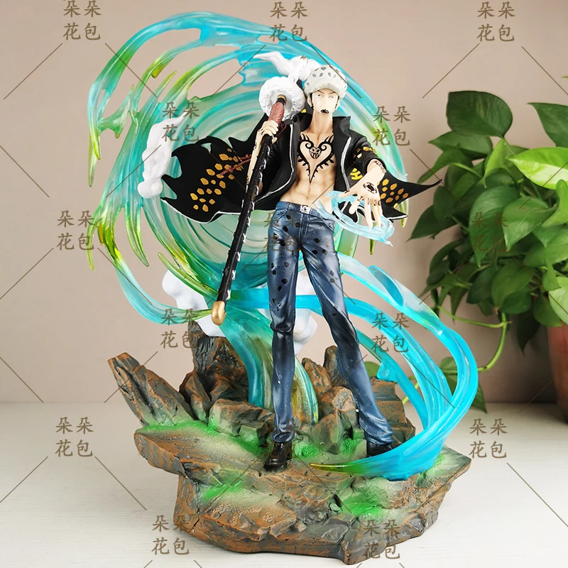 One Piece Anime Figure Vision Tarot Snow Leopard Luo Gk Can Light Up Quadratic Element Statue Model Birthday Gift