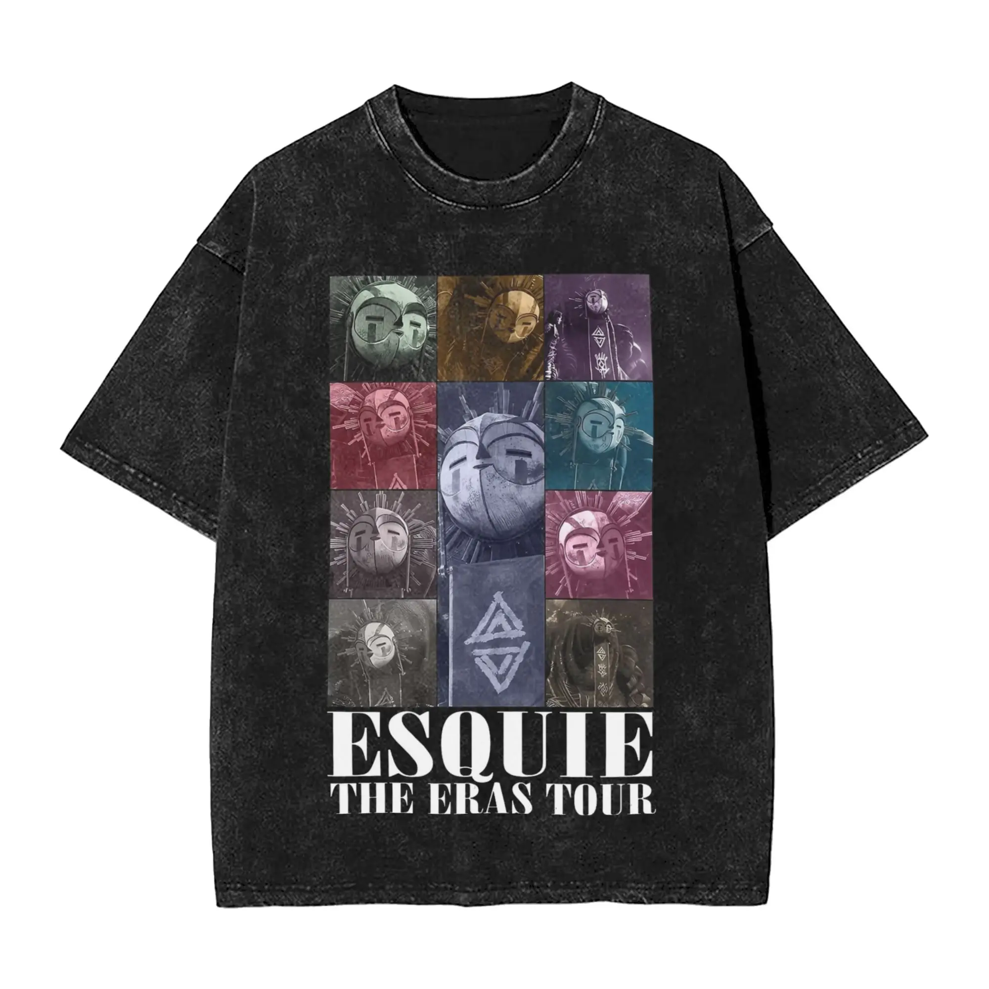 

Футболка Esquie Eras Tour в стиле хип-хоп, потертые футболки большого размера Clair Obscur Expedition 33, ретро для мужчин и женщин, топы, уличная одежда, футболки