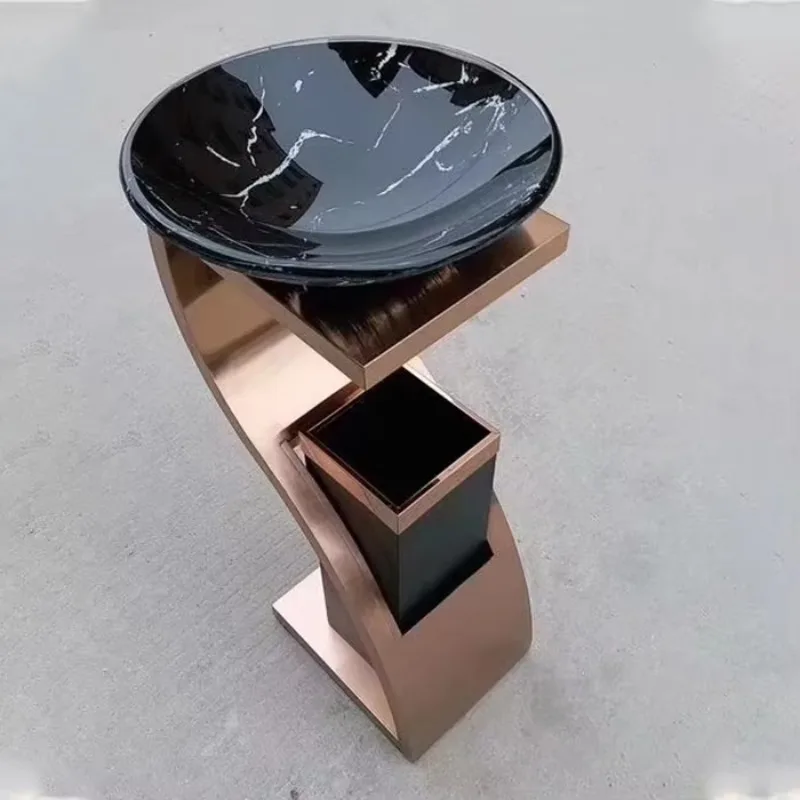 

Stainless steel vertical trash can hotel ashtray trash can