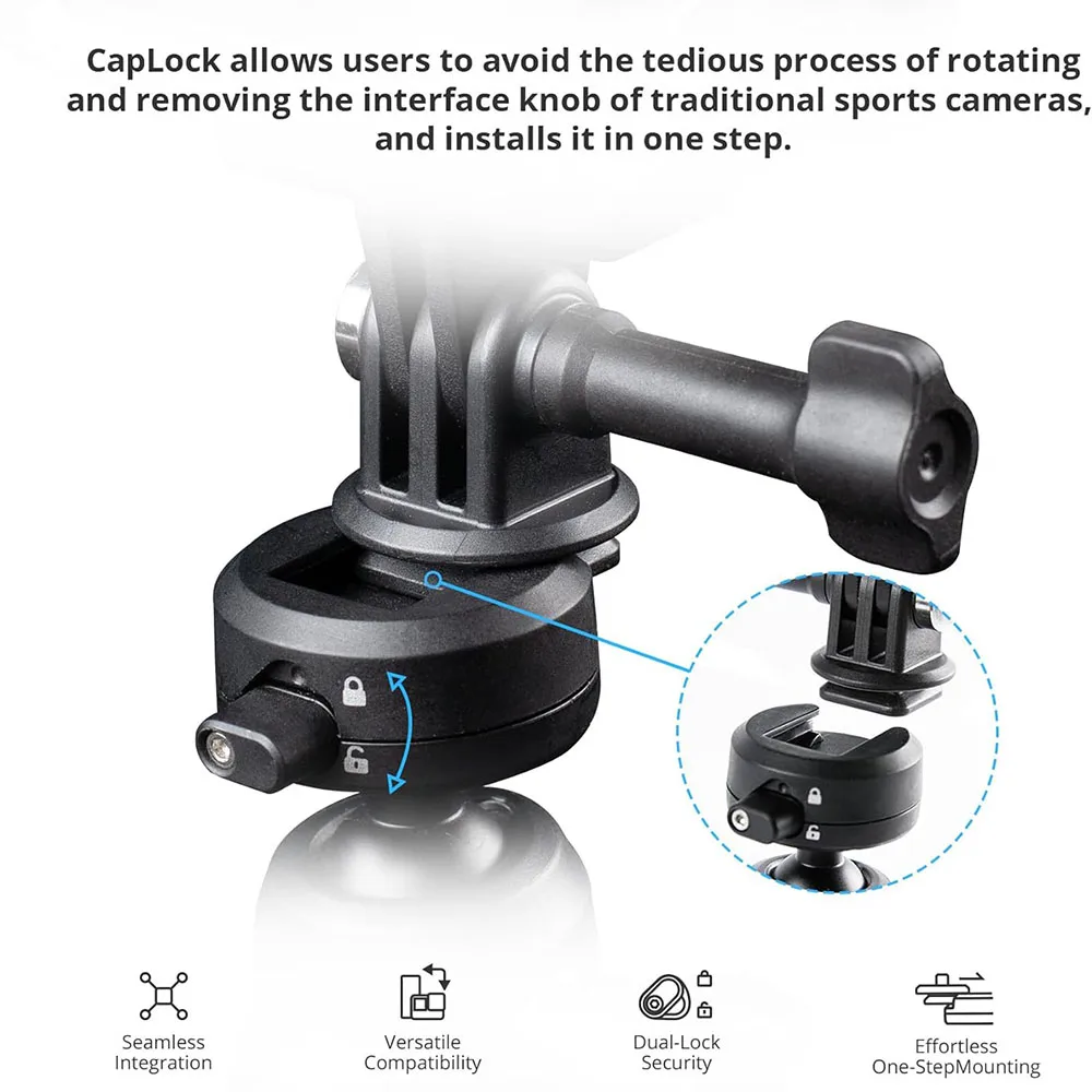 PGYTECH CapLock Magnetic Camera Mount 360° Rotating 1/4\