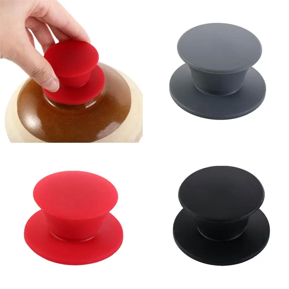 Universal Silicone Pot Lid Knob Replacement Anti-scald Pan Lid Cover Holding Handle Heat Resistant Anti-skid Cookware Handgrip