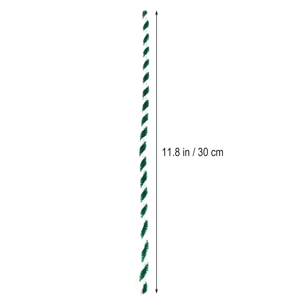 50Pcs Two-Color Craft Chenille Stems Dark Green White Twistable Flexible Bendable Kids Pipe Cleaners Early Education DIY