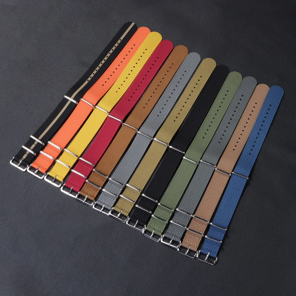 Neues geripptes Nylon-Uhrenarmband, 18 mm, 20 mm, 22 mm, Nylon-Uhrenarmband, Uhrenarmband-Zubehör für Militär-Uhrenarmband, Armband für Männer und Frauen – Detail 9