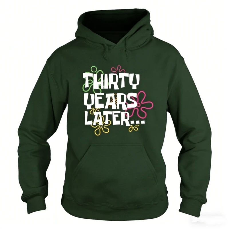 

Thirty Years Later Born in 1995 30th Birthday Matching Hoodie Milestone Gift for Her Him Autumn and Winter Fashion Sweatshirts