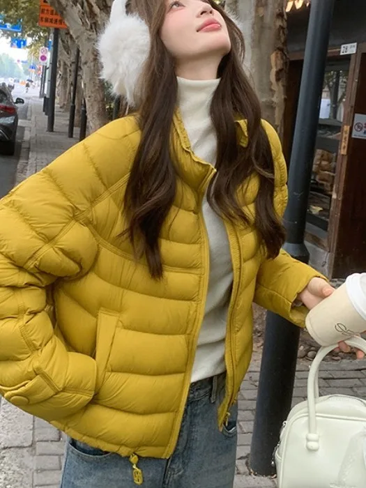 

Зима 2025 г., женское пуховое пальто Jaet ort Loose Thi, теплая повседневная жилетка Sle Dubone Design, пальто для женщин