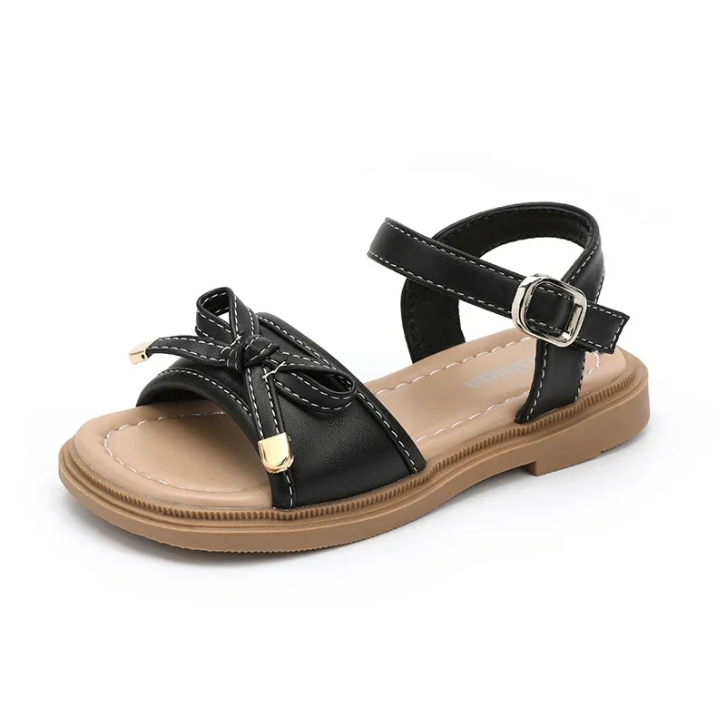 Kinder School Open Neus Sandalen Zomer Mode Bowtie Meisjes Causale Platte Sandalen Mode Antislip Kinderen Zachte Onderkant Strandsandalen