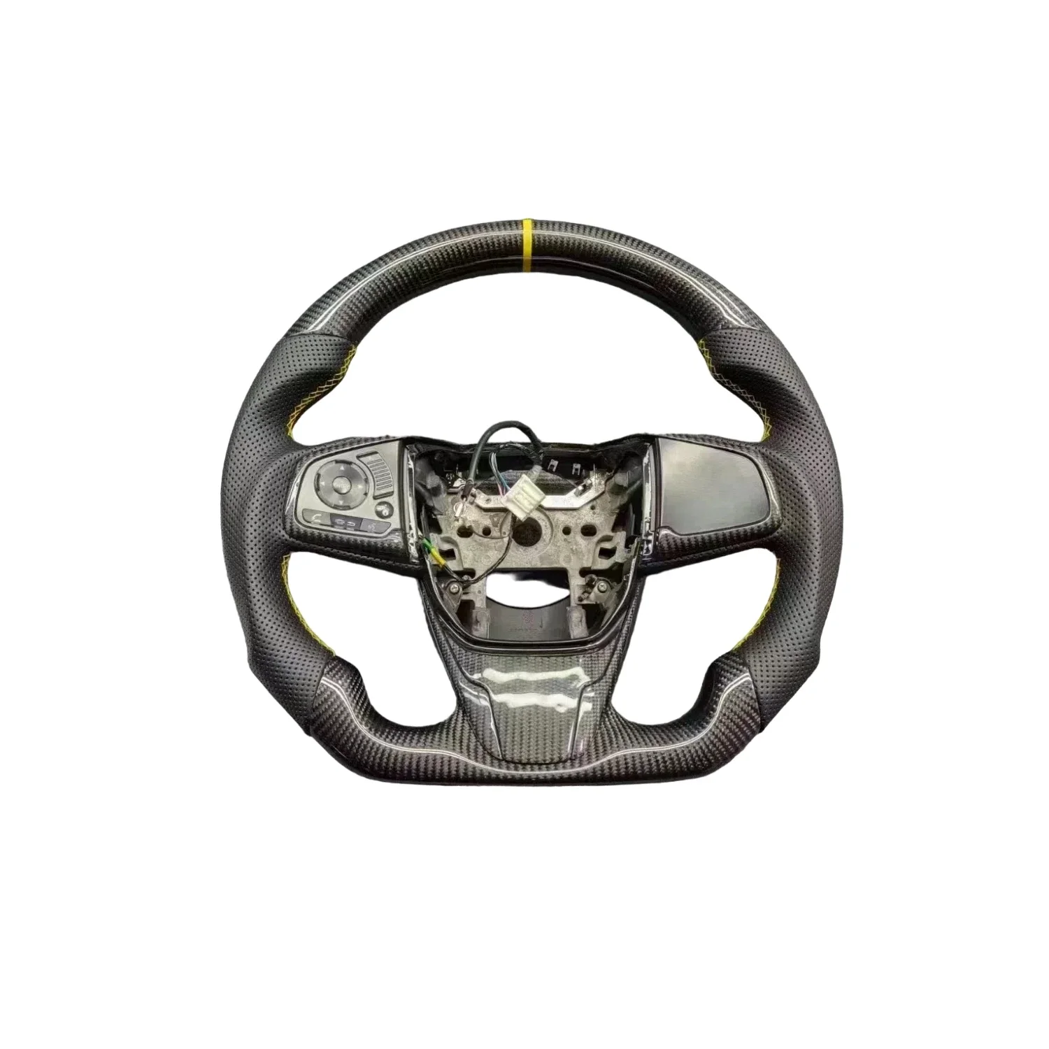 Custom carbon fiber steering wheel for Honda Civic (FB)