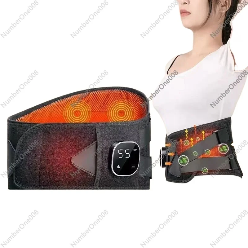 Electric Heating Waist Belt Lumbar Disc Protrusion Support Belt Men's and Women's Waist Rechargeable Massager