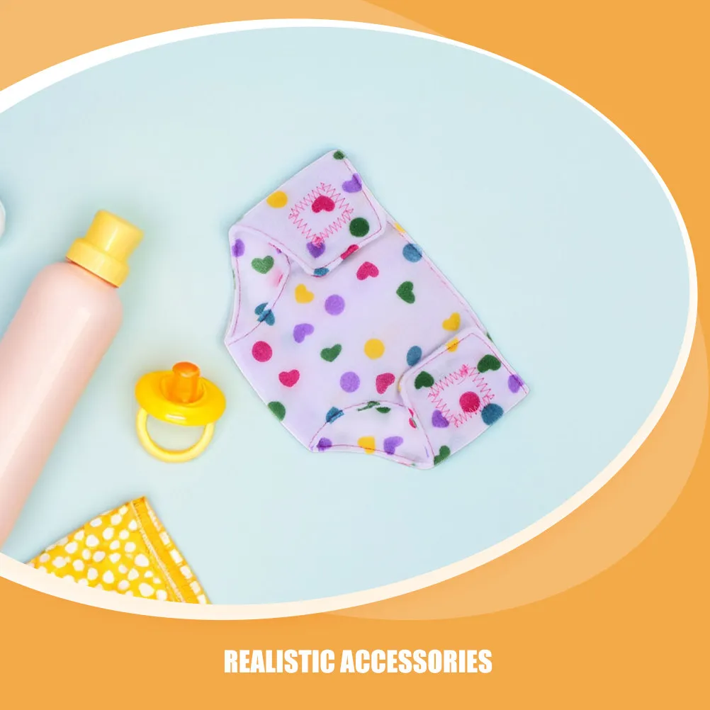 6pcs Reusable Adjustable Baby Diapers for 18-inch Dolls – Pretend Play Dressing Accessories