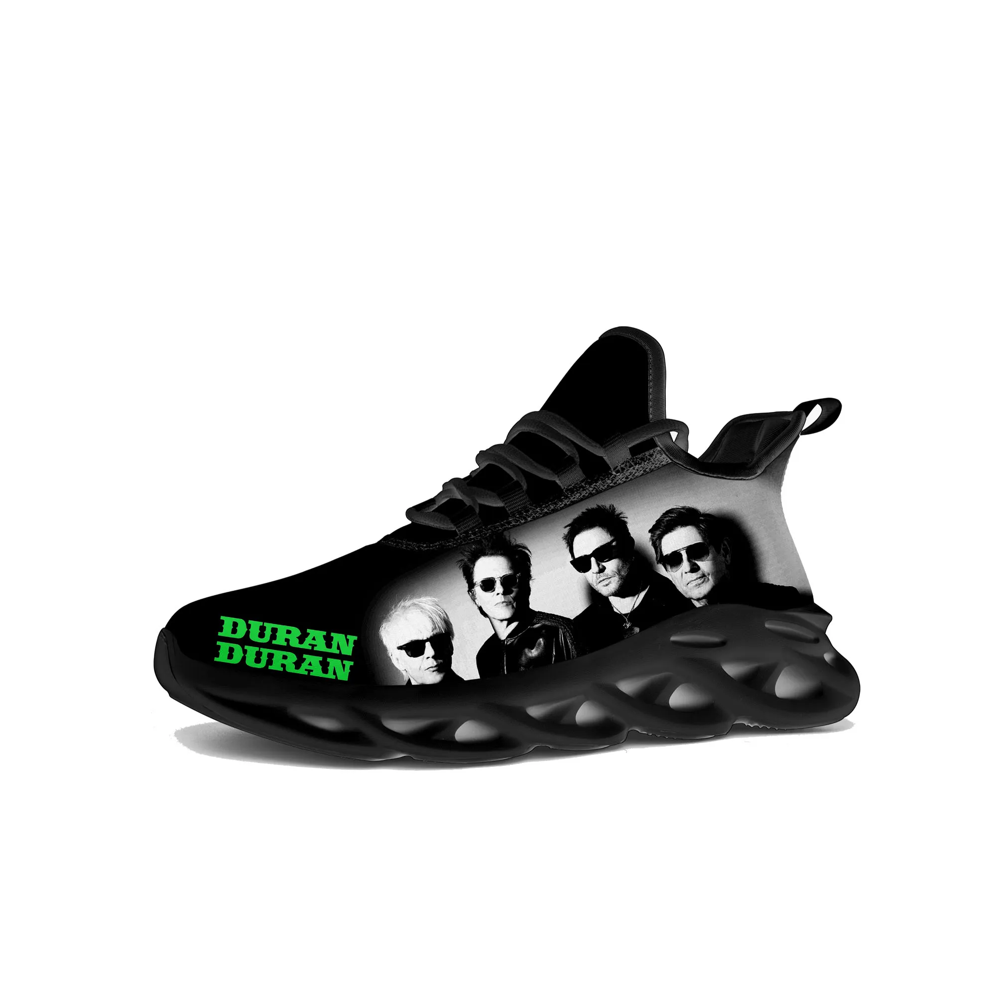 Duran Duran Flats Sneakers Mens Womens Dance Rock Band Sports Running Shoe Sneaker Lace Up Mesh Footwear Tailor-made Shoe Black