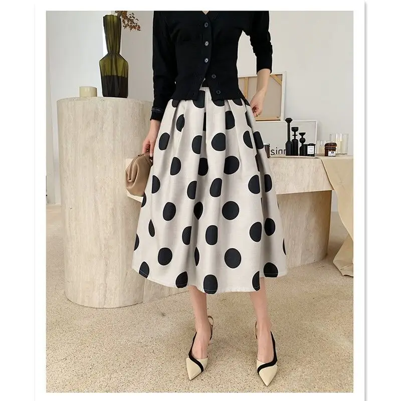 Spring Summer Vintage All-match Women's Clothing A-line Skirt 2023 New Temperament Streetwear Korean Polka Dot new Tutu Skirt