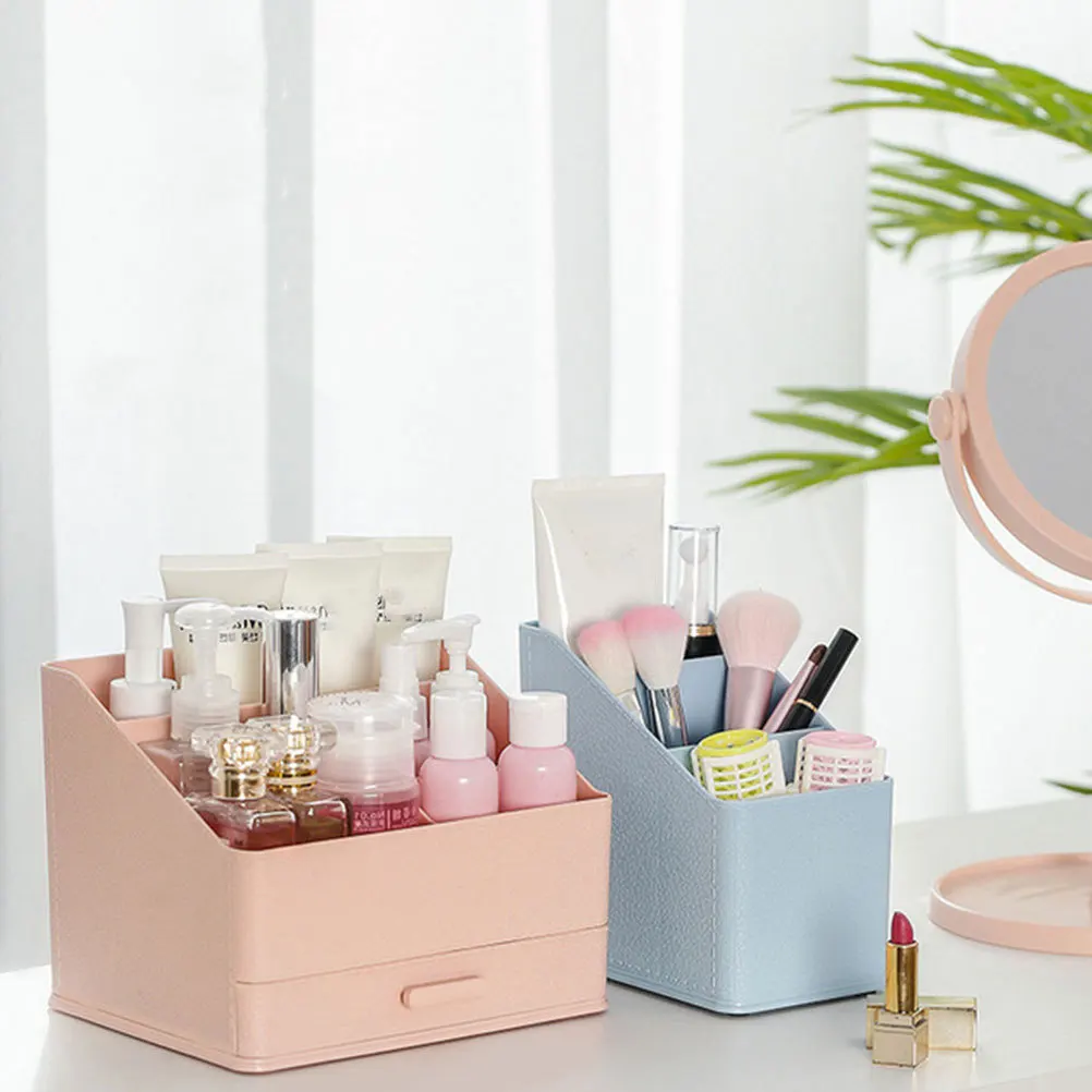 

2Pcs Storage Box Premium Material Portable Desktop Organizer Large Capacity Home Office Storage Basket