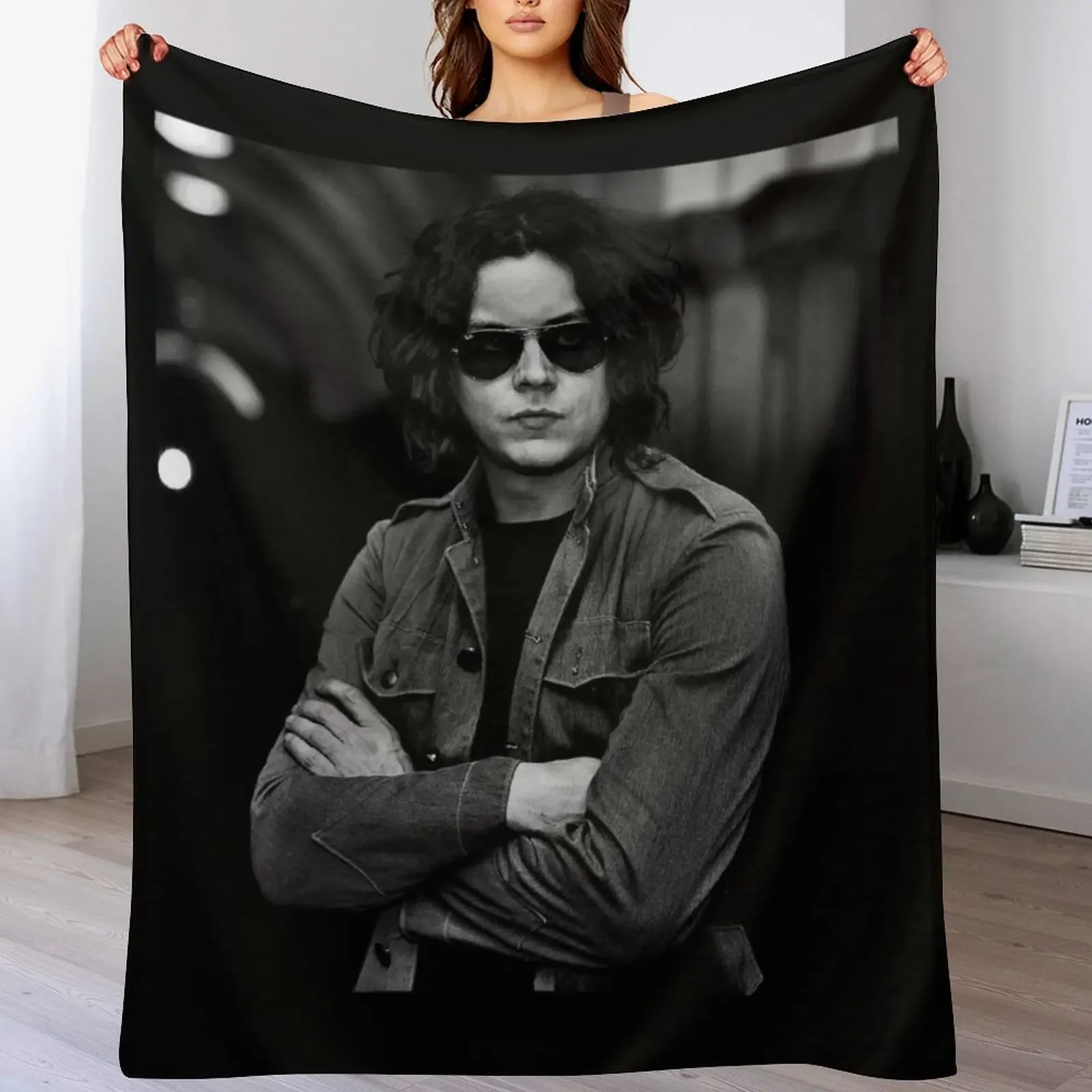Jack White Throw Blanket Soft Warm Blanket Gift for Men Women Adults
