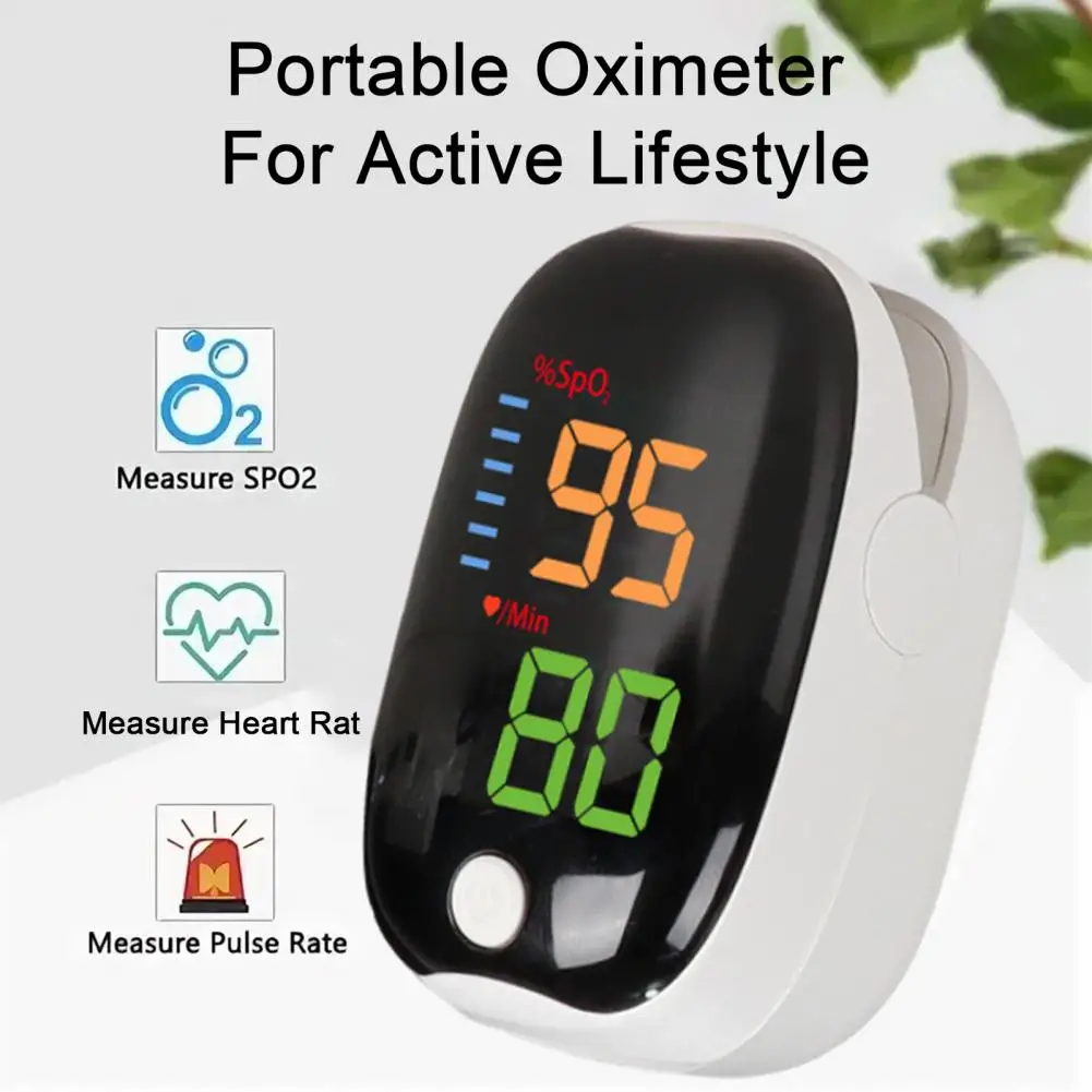 Non-Invasive Blood Oximeter Monitor Digital Display Accurate High Precise Portable Easy To Use Battery Powered Oximeter Meter