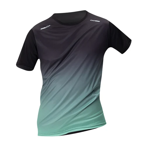 Imagen 2 del producto Paquete de 4/1/2 ropa deportiva de secado rápido con gradiente para hombres, ocio para adolescentes, Joker, manga corta, varios tamaños, colores mezclados, para correr y Fitness