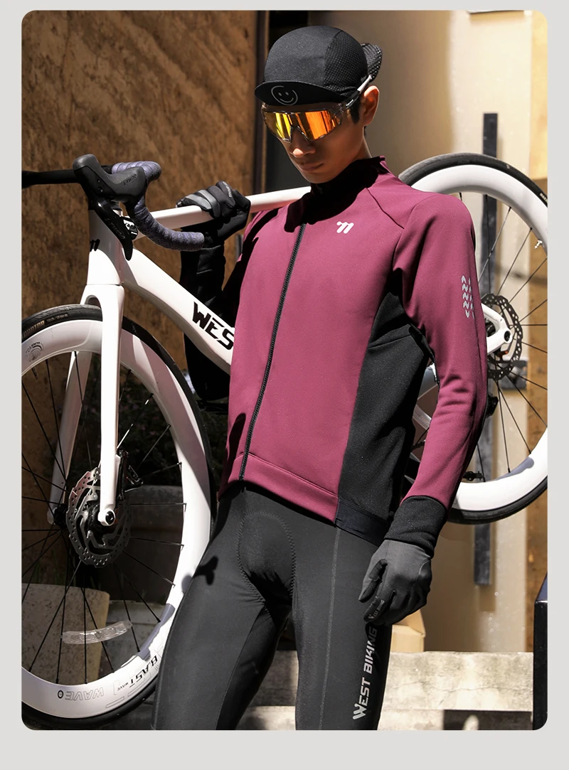 WEST RADFAHREN Männer Halten Warme Radfahren Jacke Winter Herbst Winddicht Thermische Fleece Fahrrad Mantel Wärme Lagerung Windjacke Fahrrad Jacke – Detail 30