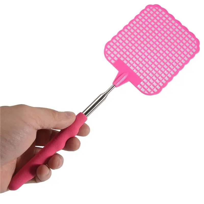 LLCS-Flyswatter Fly Tapper Mosquito Insects Swatter Telescopic Up To 73 Cm