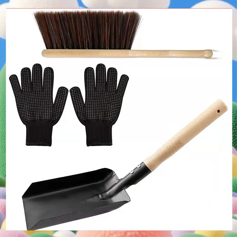 

Fireplace Ash Shovel And Brush Set, Shovel And Hearth Brush, Fireplace Shovel And Brush Hearth Tidy Accessories Set-AS97