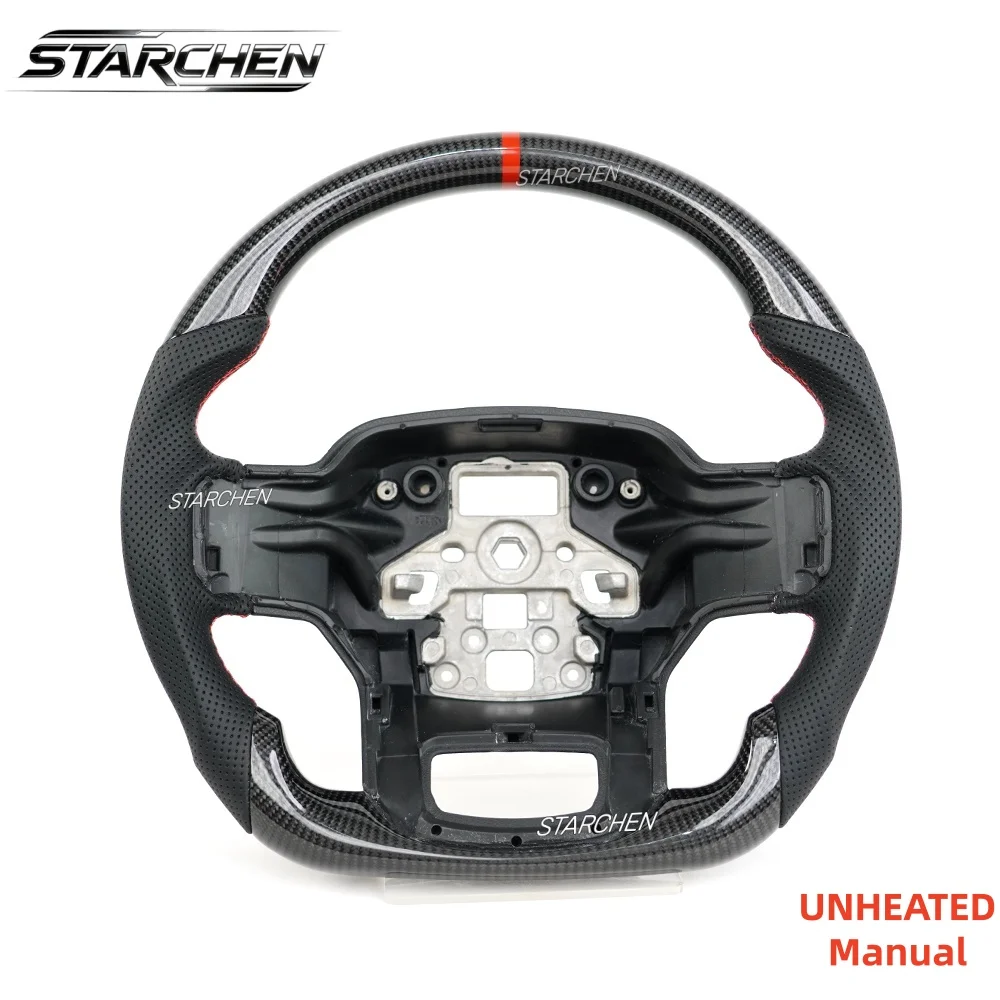 Real 3K Carbon Fiber Steering Wheel for Ford F150 2021-2025 XL STX XLT SSV Pro Without Paddle Holes (Non-heated)