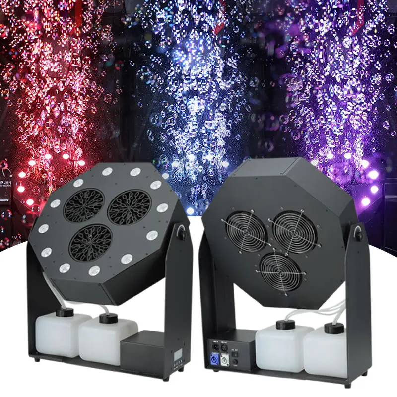 Da EU Butoy 120W Macchina per bolle LED a 3 uscite RGBW DMX Telecomando 90W Macchina per bolle a uscita singola per feste di matrimonio