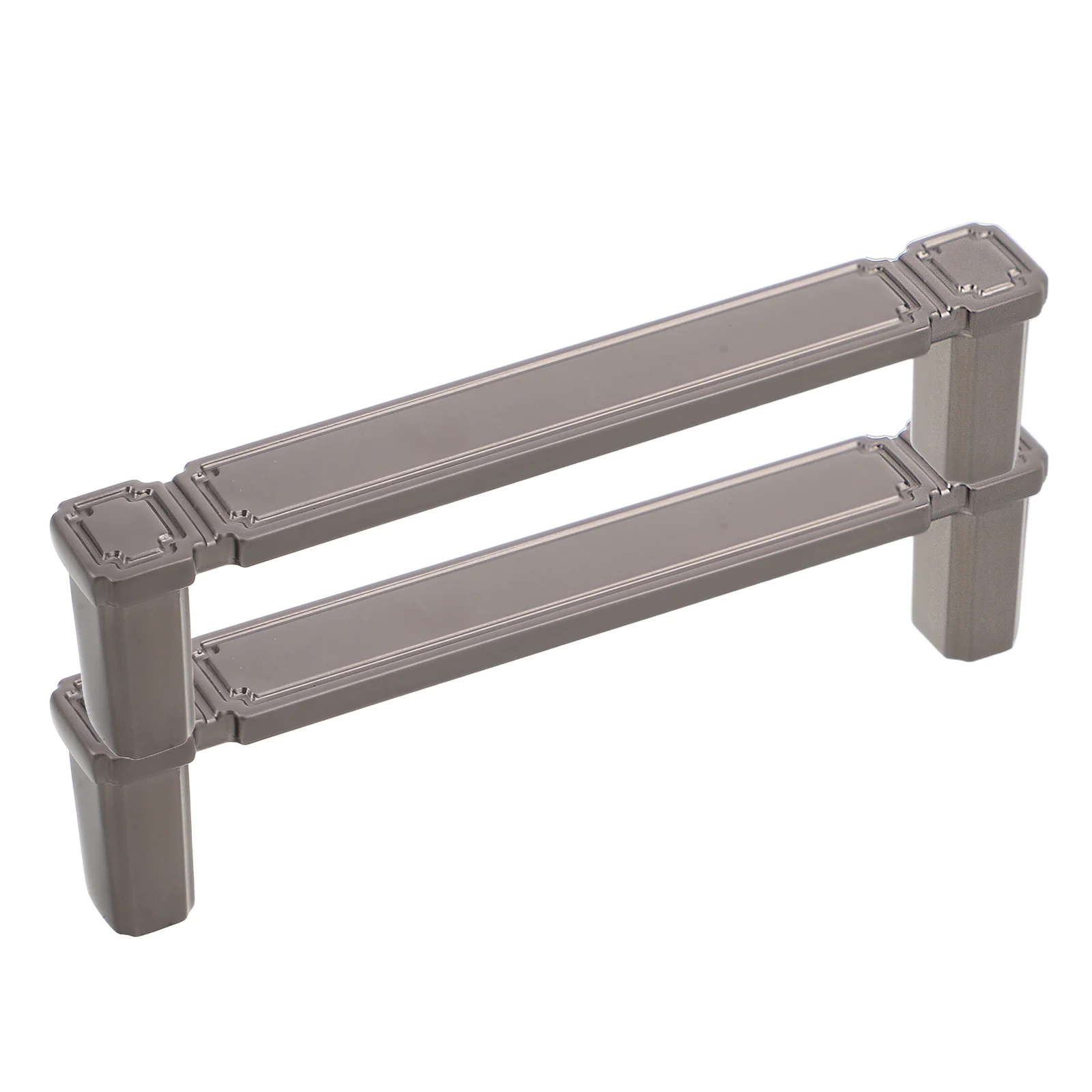 

2pcs Cabinet Handles Grey Zinc Alloy Durable Furniture Drawer Pulls Easy Install Comfortable Grip for Home Office for Drawers