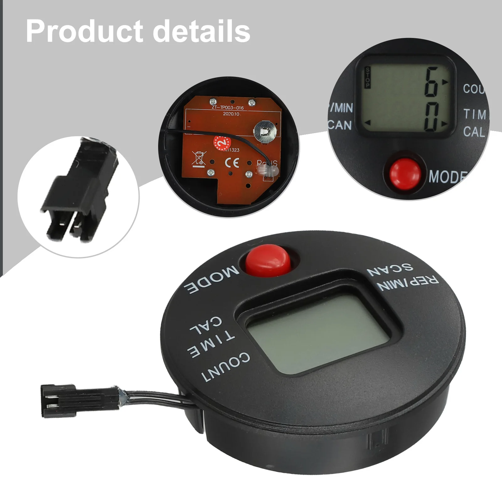 جهاز المشي عداد السائر عداد شاشة عرض رقمية ممارسة الدراجة مراقب الصالة الرياضية اللياقة البدنية وبناء الجسم الملحقات #1