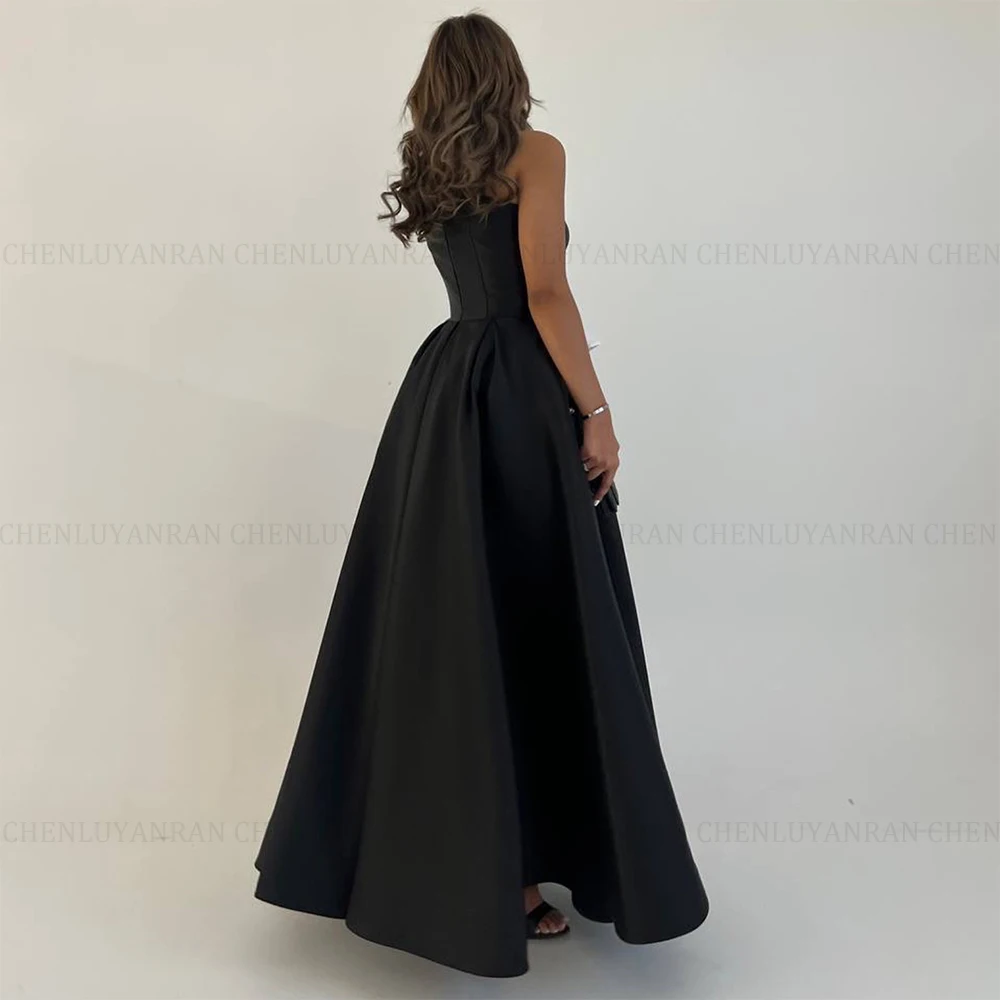 MOLISA Elegant Black White Satin Party Evening Gowns 2024 A-Line One Shoulder Prom Dress Formal Occasion Dresses فساتين الحفلات