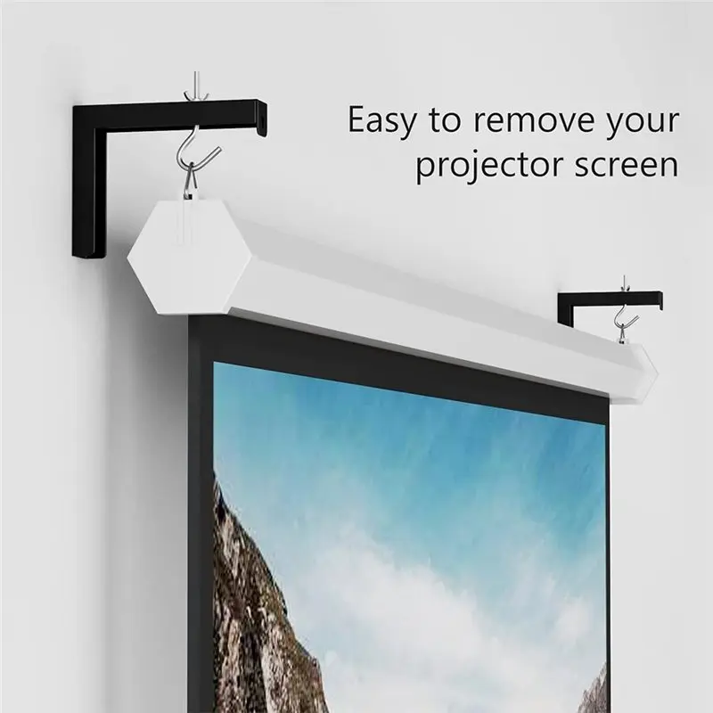 ABSE-Universal Projector Screen Wall Hanging Mount L-Brackets Perfect Projector Screen Placement
