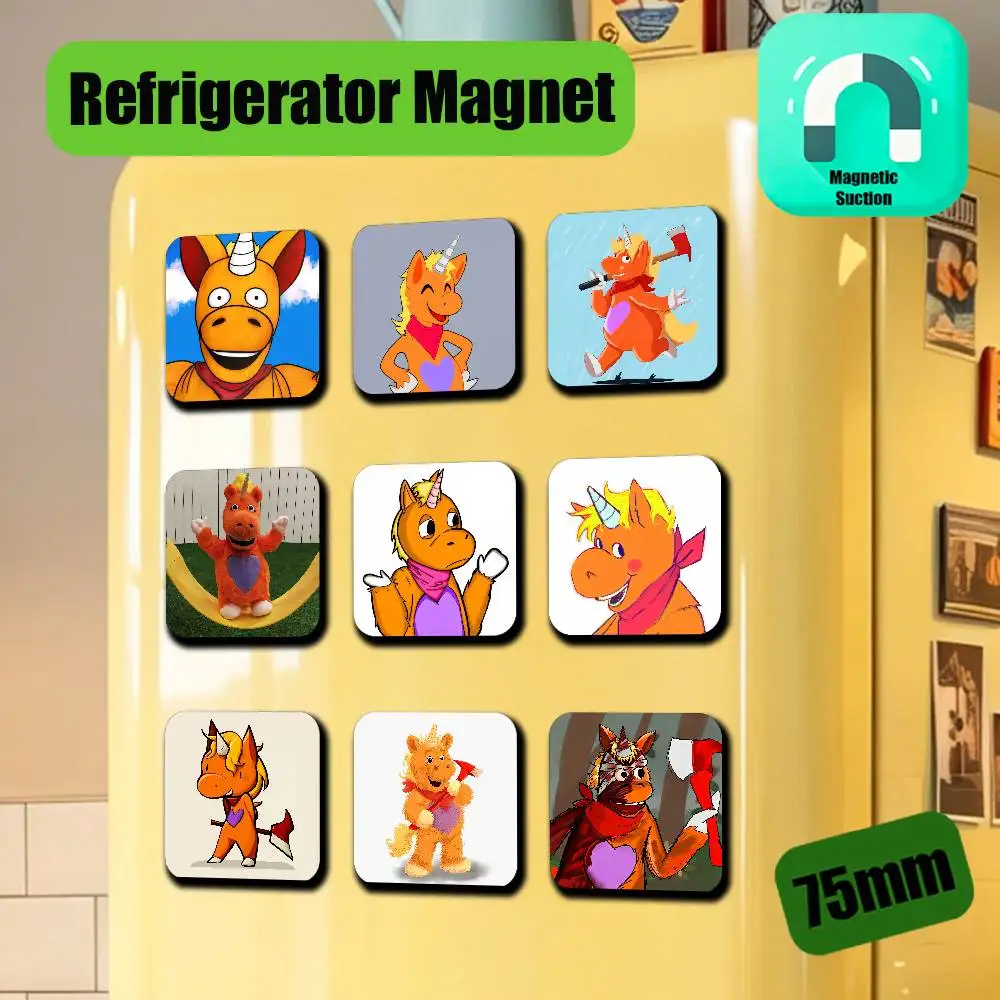 For Buddy The Unicorn Refrigerator Magnets Metal Icebox Cabinet Custom Fridge Magnetic Decoration Gift