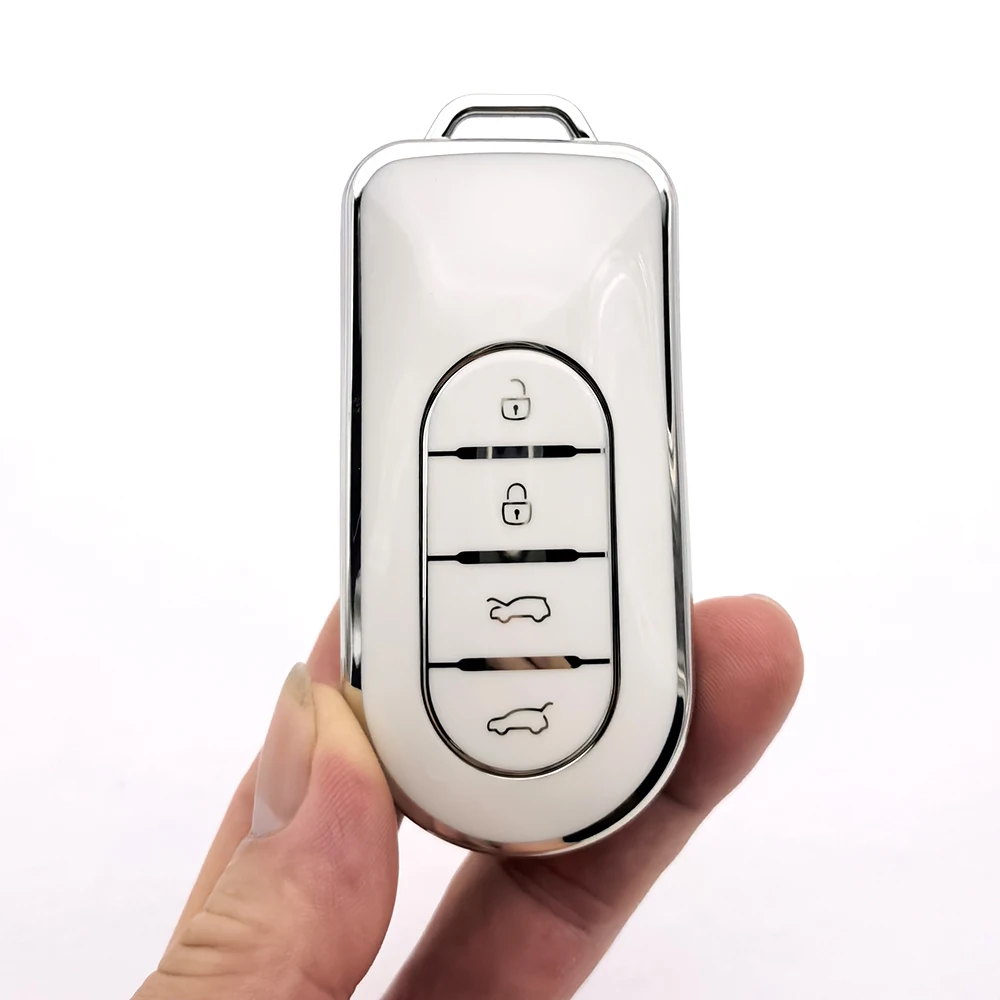 Latest Styles TPU Car Remote Key Case Cover Shell For For Mercedes-Benz SMART Elf 5 2024 2025 Protector Keyless Accessories