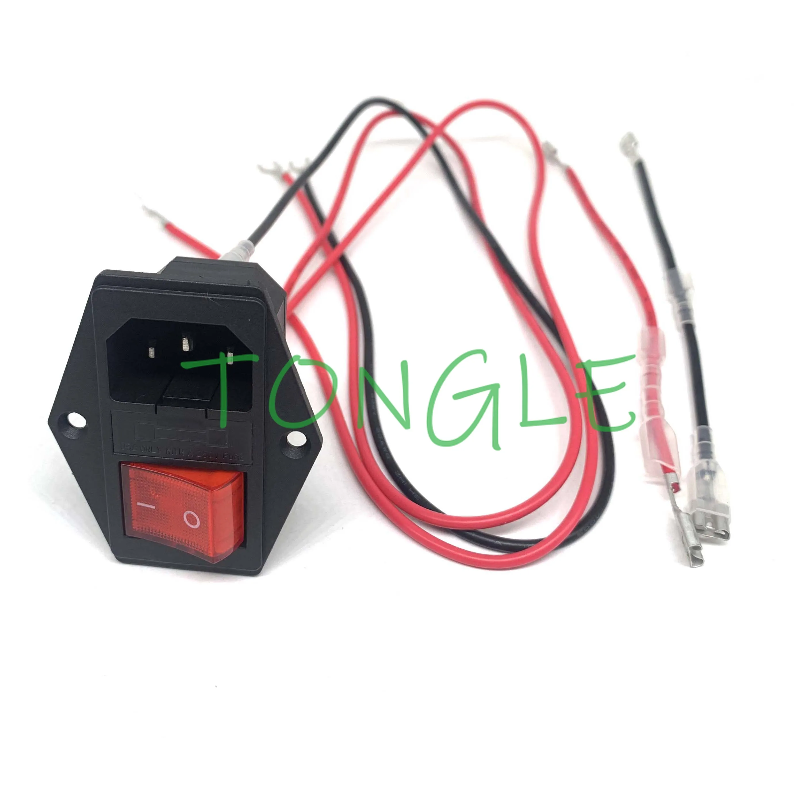 IEC320 C14 Socket for Power Supply Cord Arcade Machine, IO Switch with Fuse, On and Off Switch, Female Plug, 3 Pin, 1Pc