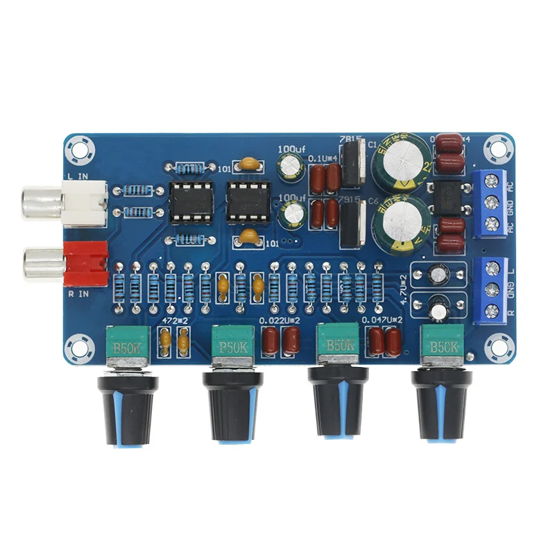 XH-M164 NE5532 Stereo Pre-amp Preamplifier Tone Board Audio 4 Channels Amplifier Module 4CH Control Circuit Telephone Preamp