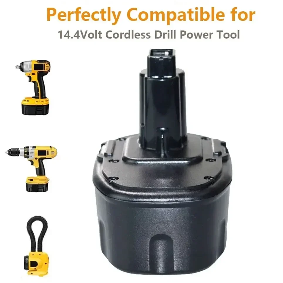 14.4V 9800mAh for Dewalt Ni-MH Replacement Battery 14.4V DC9091 DC9094 DW9091 DE9091 DE9092 14.4 Volt Cordless Power Tools