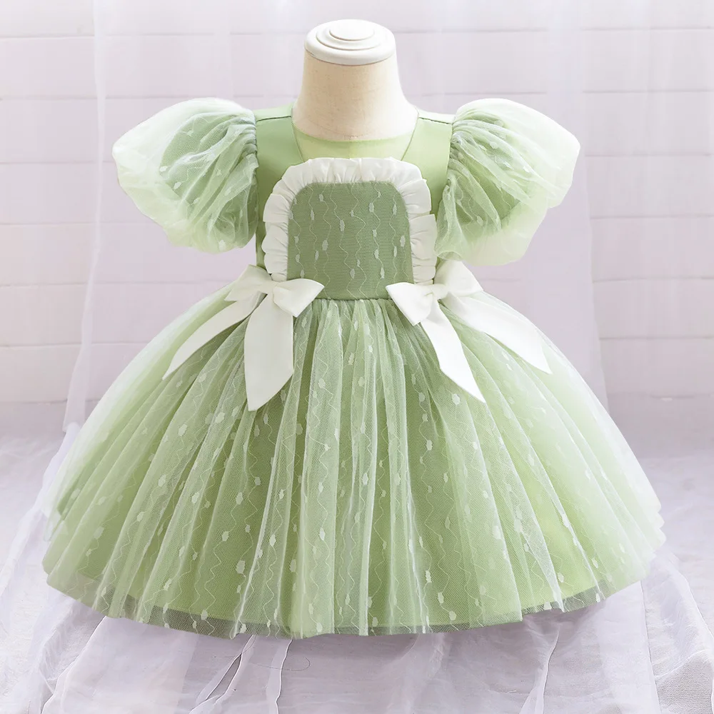 

Baby Toddler Puff Sleeves Flower Girl Birthday Party Graduation Ceremony Dance Party Pageant Dress