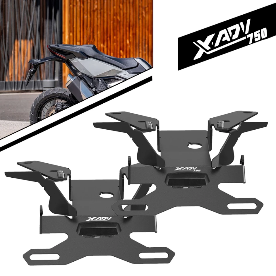 

For HONDA X-ADV XADV 750 2021-2025 X-ADV750 XADV750 Motorcycle License Plate Holder Fender Eliminator Tail Tidy Bracket With LED