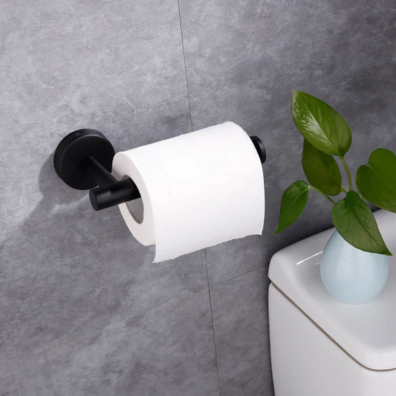Drill Mount Brushed Silver Stainless Steel Paper Towel Holder, Wall Mounted Tissue Roll Rack for Kitchen Bathroom Toilet