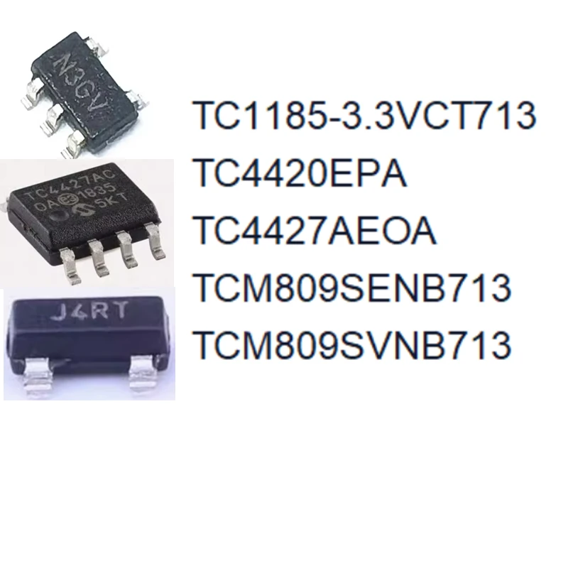 10 قطعة TC1185-3.3VCT713 TC4420EPA TC4427AEOA TCM809SENB713 TCM809SVNB713 SOT23 الأصلي الجديد Ic #1