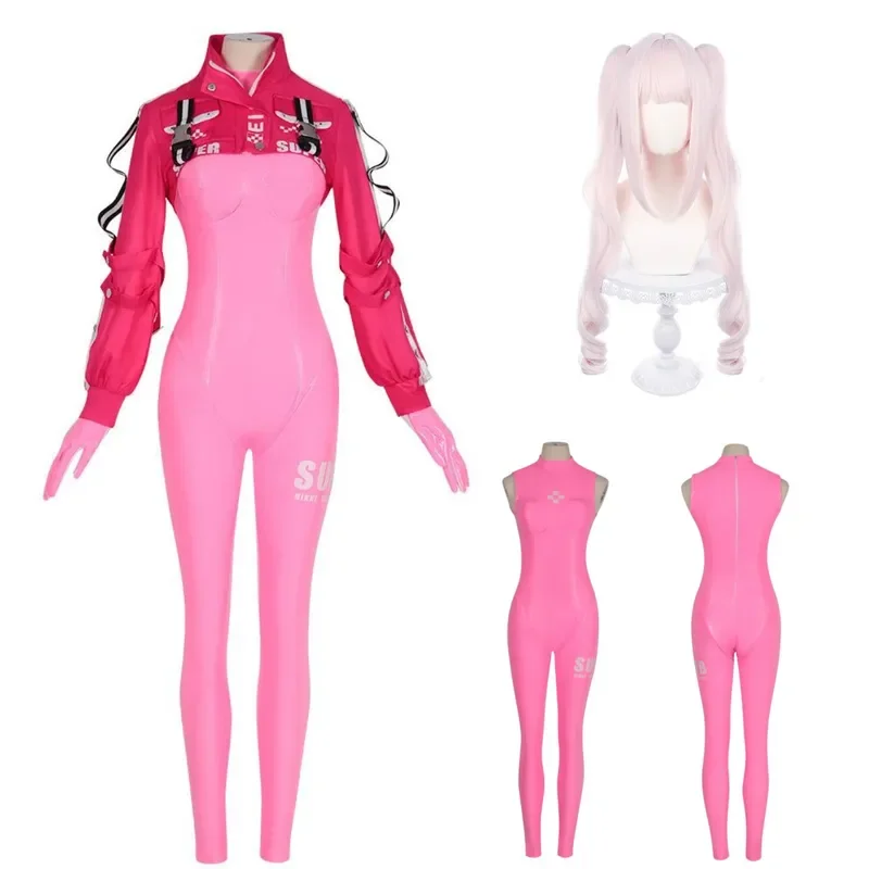 زي تنكري للنساء من NIKKE-Alice ، إلهة النصر ، شعر مستعار مثير ، زي جميل ، بذلة قفز ، جاكيت ، معطف ، قفازات