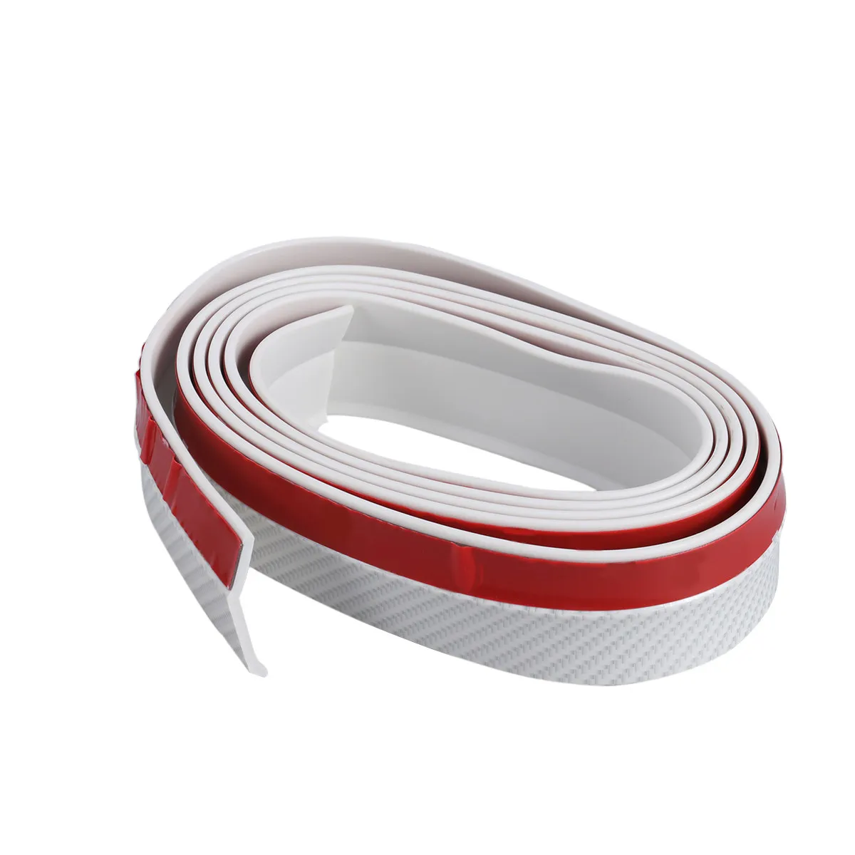 

Carbon Fiber Anti-Collision Strip Car Front Bumper Side Back Protector Universal Rubber Strip with Adhesive Anti-Scratch