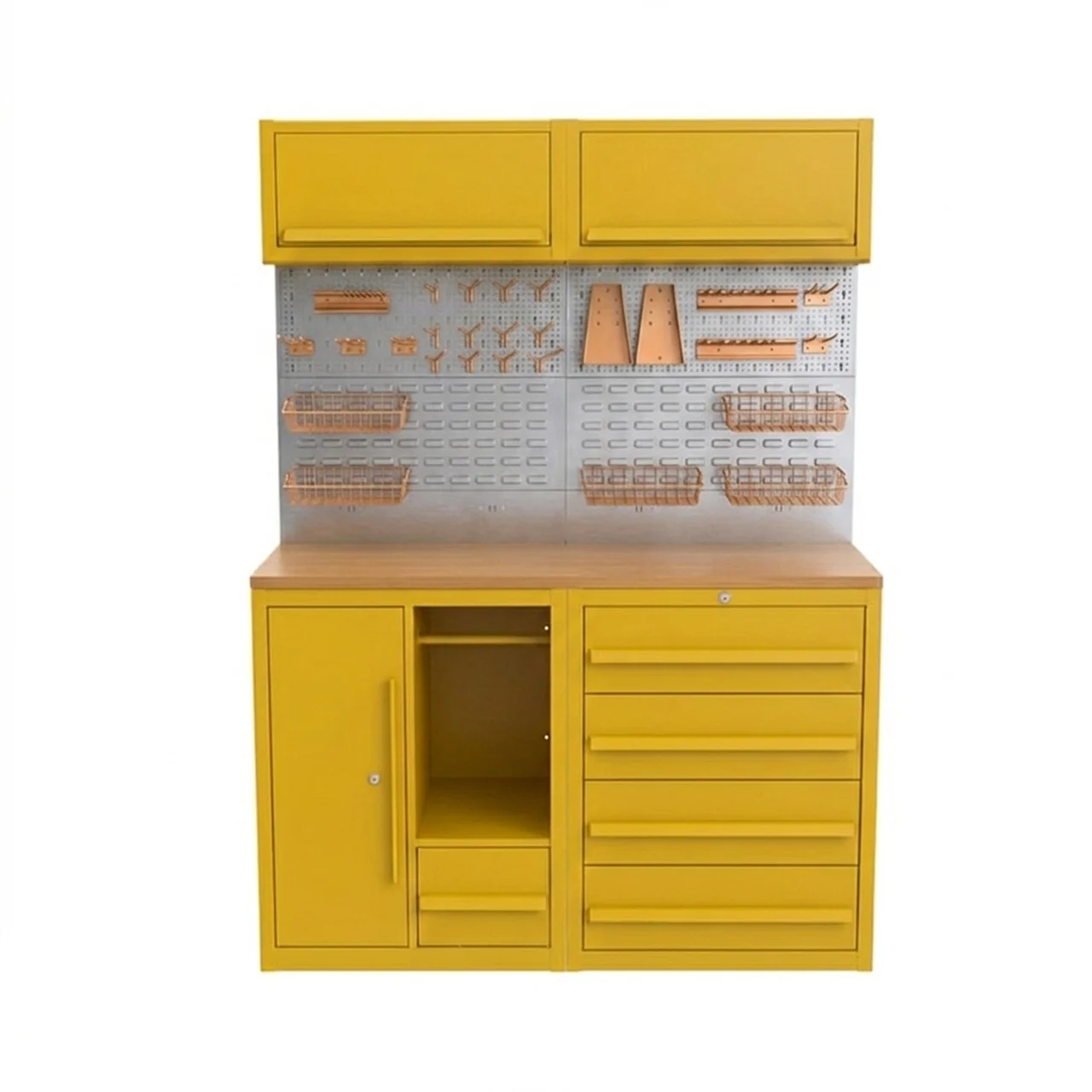 Modular Heavy-Duty Tool Cabinet Industrial Rolling Storage Workstation with Drawers for Garage Workshop Mechanic Repair Pro