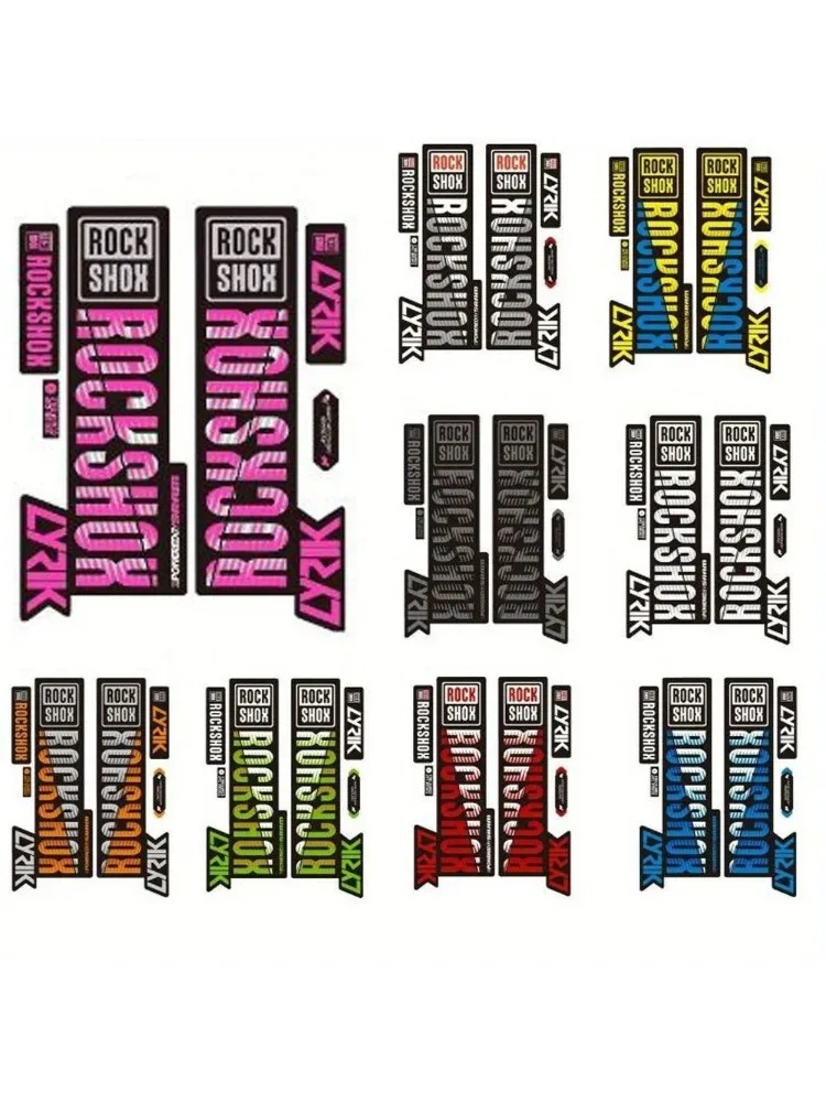 AliExpress NONE 6 pieces/sheet, new mountain bike front fork sticker, suitable for Ro Shox SID road bike, MTB racing accessories decorative