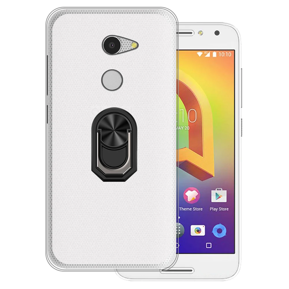 Soporte de anillo de lujo a prueba de golpes para Alcatel One Touch A3, funda de silicona suave TPU, funda protectora para buceo naranja 72