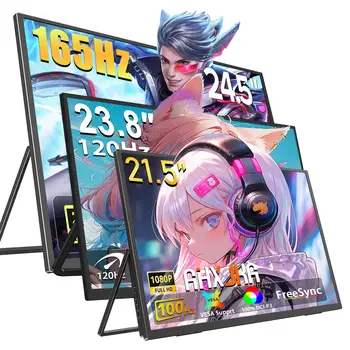 Přenosný herní monitor 21,5/23,8/24,5 palce 100% sRGB 300Cd/m² Druhá obrazovka LCD displej pro MAC/notebook/PC/Xbox/PS5/Switch/Dack 10 nejlepší prodej 24palcový přenosný monitor - №5