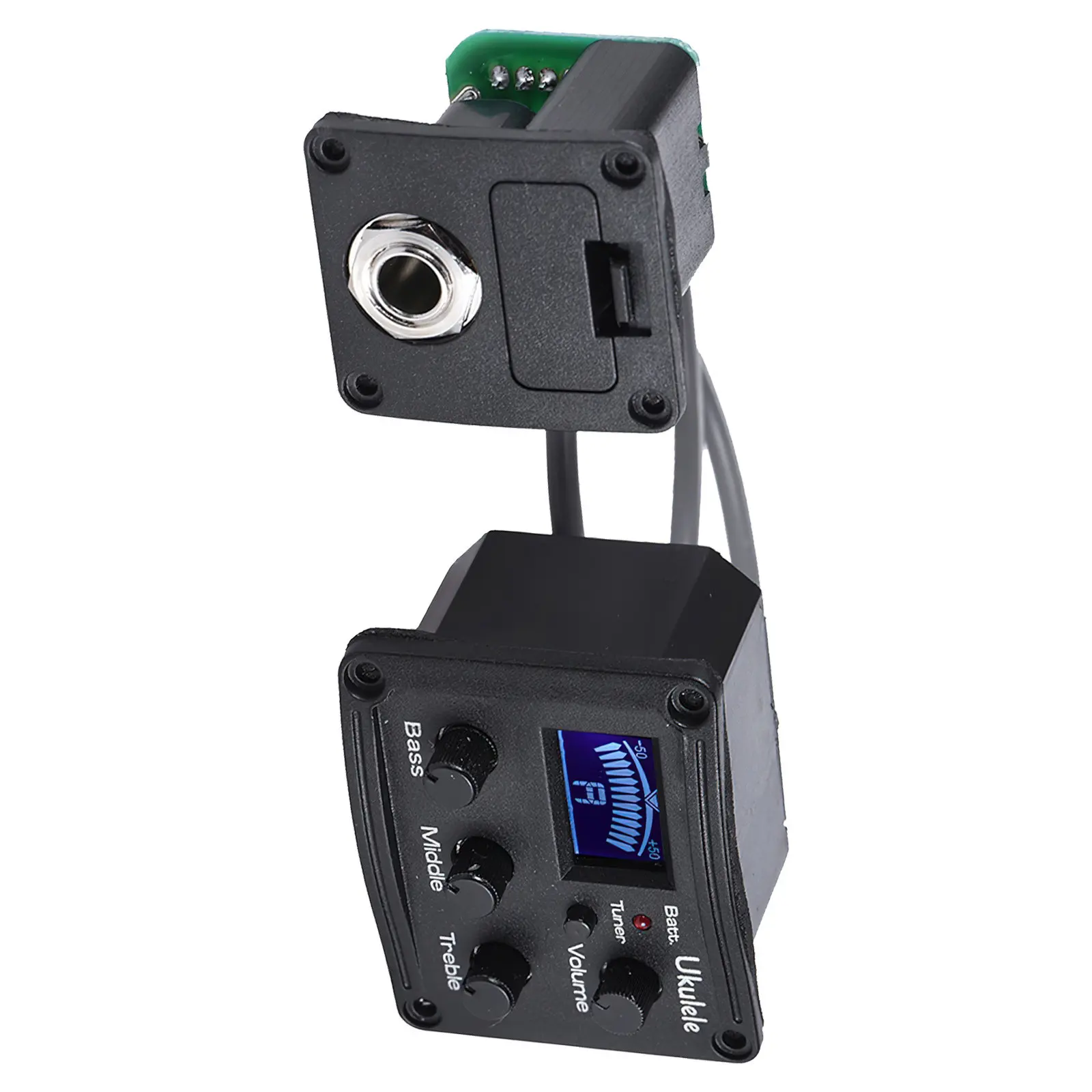 3-Band Equalizer Pickup Professional Ukulele Piezo Pickup Eq Preamp Amplifier Tuner System LCD Display Guitar Piezo Transducer view 3