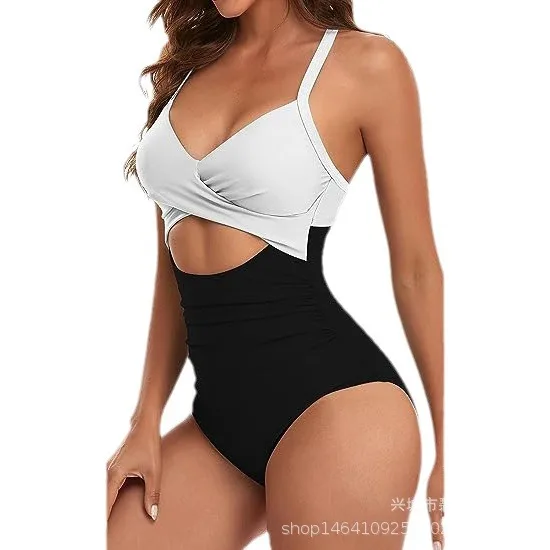 

One-piece Swimsuit Sexy Hollow Women's Swimsuit Halter Tight Straps Bikini