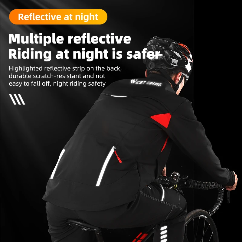 WEST BIKING Men Cycling Clothing Set Long Sleeve/Pants Autumn Winter Breathable Outdoor Jacket Comfortable Uniex Sport Suit Gear