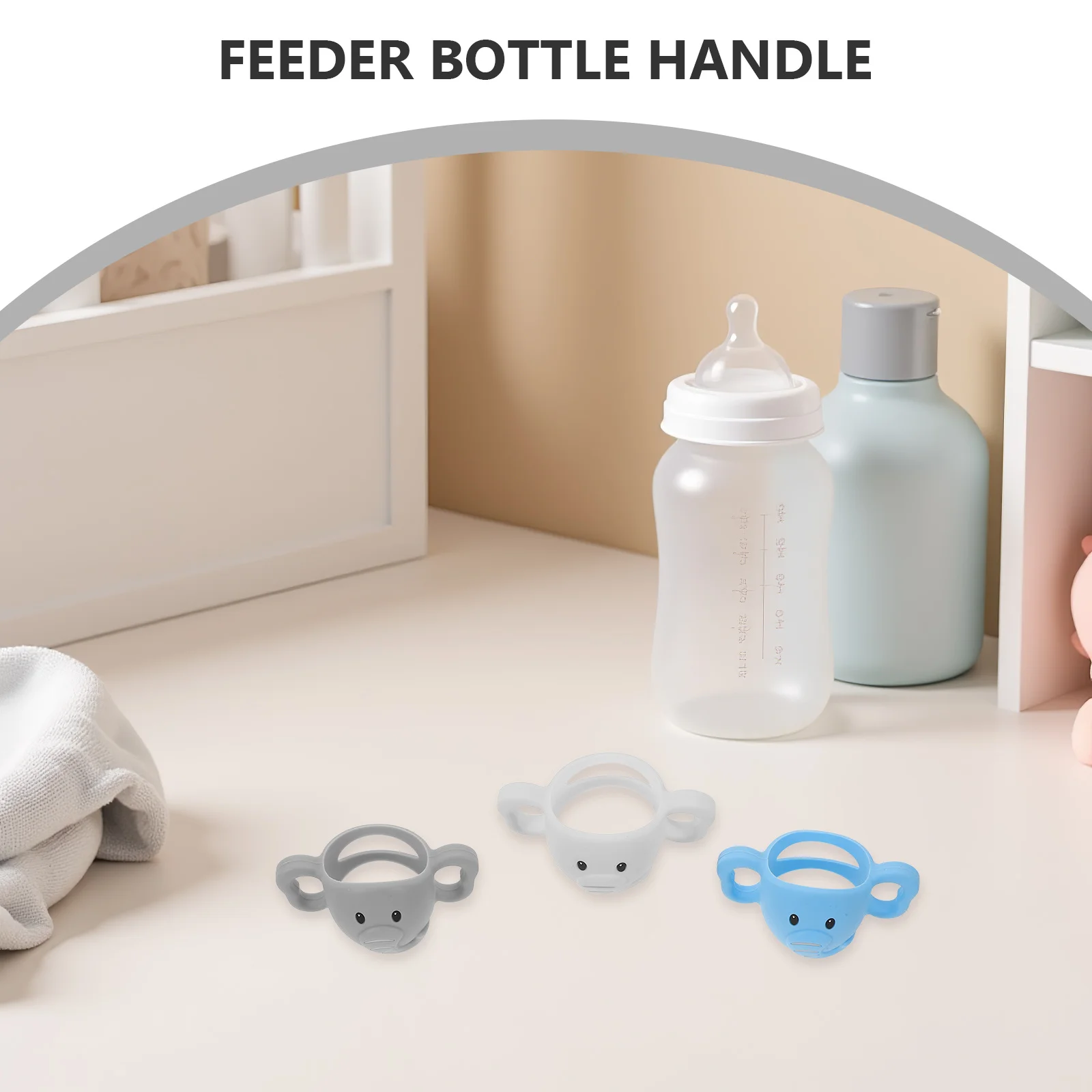 

3pcs Silicone Baby Bottle Handles Universal Non-Slip Grip Cover For Infant Feeding Bottles Newborn Nursing Bottle Support